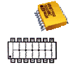 Array de resistencias SMD conectadas 13 resistencias (14 pines)